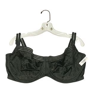 Full Coverage Support Bra 42D Sheer Underwire Lingerie Romantic Green